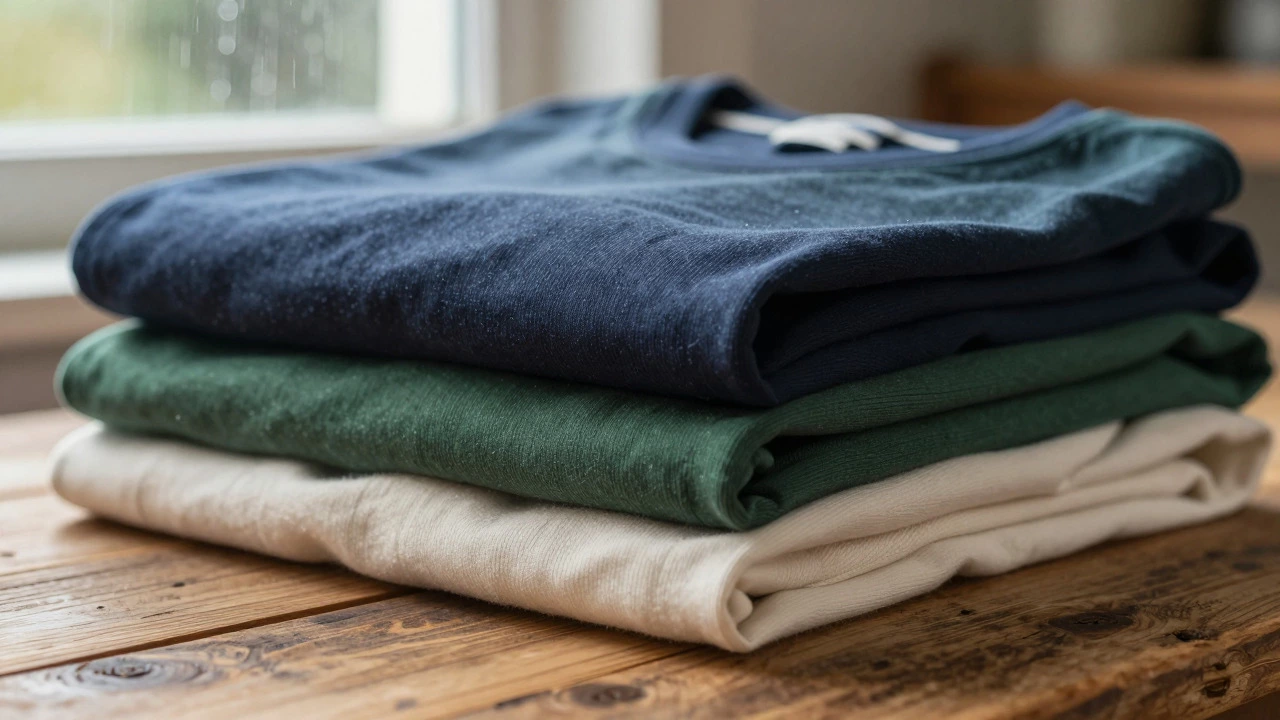 Close-up of high-quality heavyweight cotton t-shirt fabric