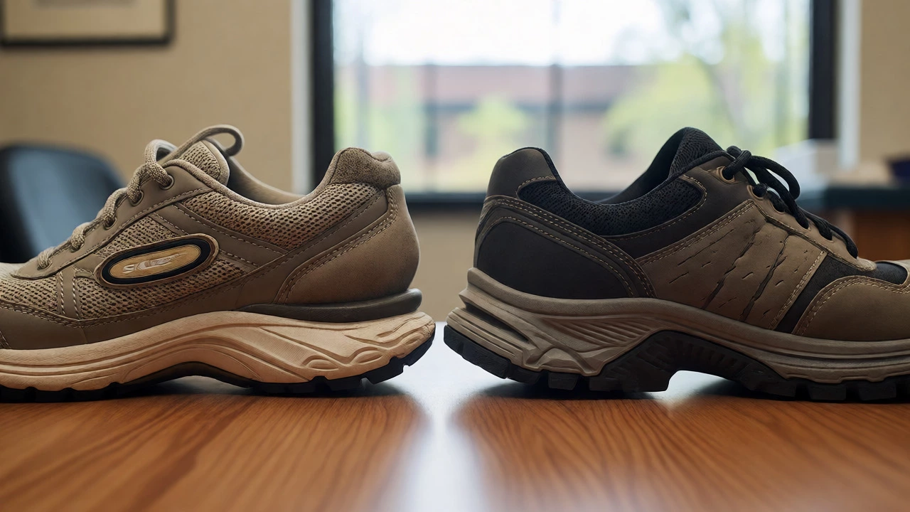 Comparison of unstable Skechers vs supportive work shoe