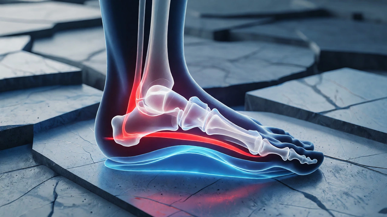 Illustration of foot anatomy and arch support
